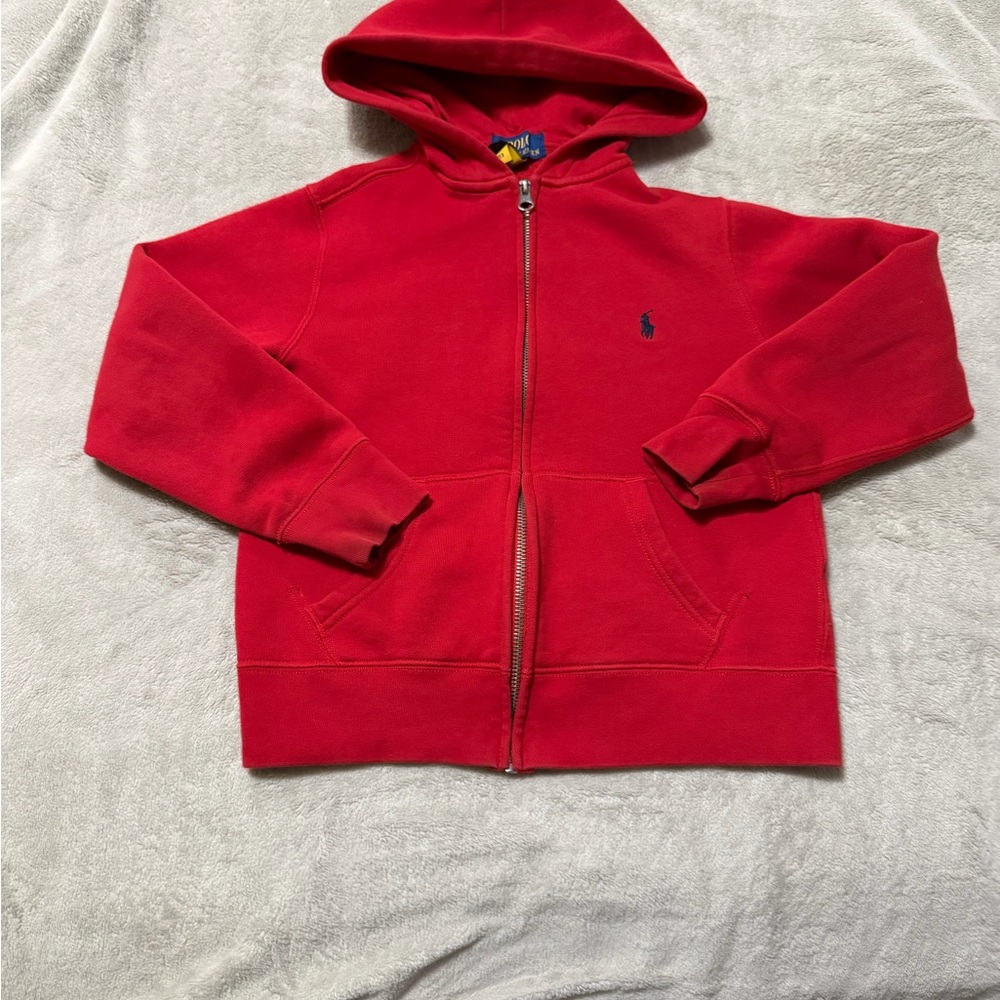Ralph Lauren Kids Red Zip-Up Hoodie